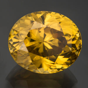 Yellow Oval Zircon